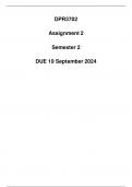 DPR3702 Assignment 2 Semester 2 Due 19 September 2024 (Detailed Answers)