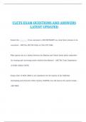 CLETS EXAM QUESTIONS AND ANSWERS LATEST UPDATED.