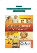 TEST BANK For Nursing Health Assessment The Foundation of Clinical Practice, 3rd Edition, Patricia M. Dillon, All Chapters 1 - 27, Complete Newest Version