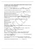 CHURCH OF GOD ORDAINED MINISTER EXAM STUDY GUIDE (NEW TESTAMENT)