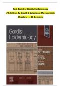 TEST BANK For Gordis Epidemiology, 7th Edition By David D Celentano; Moyses Szklo, Verified Chapters 1 - 20, Complete Newest Version