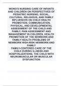 WONG'S NURSING CARE OF INFANTS  AND CHILDREN ON PERSPECTIVES OF  PEDIATRIC NURSING, SOCIAL,  CULTURAL, RELIGIOUS, AND FAMILY  INFLUENCES ON CHILD HEALTH  PROMOTION, COMMUNICATION,  PHYSICAL, AND DEVELOPMENTAL  ASSESSMENT OF THE CHILD AND  FAMILY, PAIN 