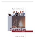 Department of Mercantile Law-LML 4806-company law-study guide.