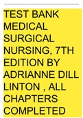 Test Bank for Medical Surgical Nursing 7th Edition by Linton