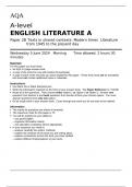 AQA   A-level ENGLISH LITERATURE A Paper 2B Texts in shared contexts Modern times  Literature from 1945 to the present day may 2024