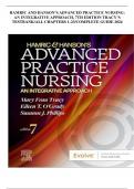 HAMRIC AND HANSON’S ADVANCED PRACTICE NURSING: AN INTEGRATIVE APPROACH, 7TH EDITION TRACY’S TESTBANK/ALL CHAPTERS 1-23/COMPLETE GUIDE 2024