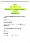 FiCEP   Exam Combined   Questions With Revised Correct  Answers  | UPDATED | 