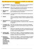  Risk Management and preparation of SOP's for A&E with Answers