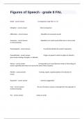 Figures of Speech - grade 8 FAL Questions With Complete Answers Graded A+.