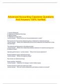   Advanced Accounting Capstone Questions And Answers 100% Verified.