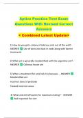 Aptive Practice Test Exam  Questions With Revised Correct  Answers   < Combined Latest Update> 