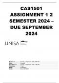 CAS1501 ASSIGNMENT 1 2 SEMESTER 2024 – DUE SEPTEMBER 2024