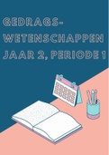 Gedragswetenschappen 3.1 (Jaar 2, periode 1) Windesheim HBO-V