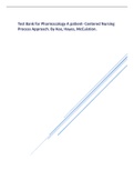 Test Bank for Pharmacology A patient- Centered Nursing Process Approach. By Kee, Hayes, McCuistion.