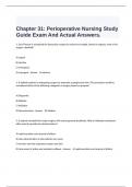  Chapter 31: Perioperative Nursing Study Guide Exam And Actual Answers.