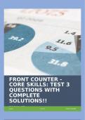 FRONT COUNTER - CORE SKILLS: TEST 3 QUESTIONS WITH COMPLETE SOLUTIONS!!