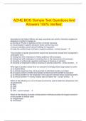     ACHE BOG Sample Test Questions And Answers 100% Verified.