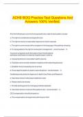    ACHE BOG Practice Test Questions And Answers 100% Verified.