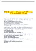   FACHE Week 1 – 6 Questions And Answers 100% Guaranteed Success.