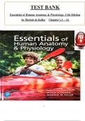 Test Bank - Essentials of Human Anatomy & Physiology, 13th Edition by Marieb & Keller,  All 16 Chapters Covered