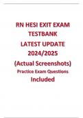 RN HESI EXIT EXAM (Actual Screenshots)Latest Update 2024/2025 (All New Questions Included)