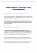 BCAT Certification Test (2023 – 2024)  Complete Solution