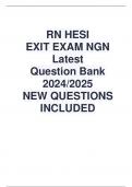 RN HESI EXIT EXAM NGN Questions Latest Question Bank 2024/2025- VERIFIED QUESTIONS AND ANSWERS