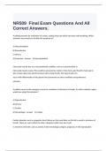   NR509  Final Exam Questions And All Correct Answers.