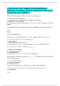 Civil Service Exam Complete Reviewer Philippines: Philippine Constitution, General Information and Current Events || Already Graded A+.