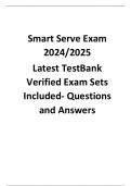 Smart Serve Exam 2024/2025 Latest TestBank Verified Exam Sets Included- Questions and Answers