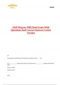 A&P Mcgraw Hill Final Exam With Questions And Correct Answers Latest Version