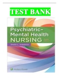 PSYCHIATRIC-MENTAL HEALTH NURSING 8TH EDITION VIDEBACK TEST BANK ISBN-13: 9781975116385