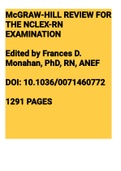 McGRAW-HILL REVIEW FOR THE NCLEX-RN EXAMINATION Edited by Frances D. Monahan, PhD, RN, ANEF