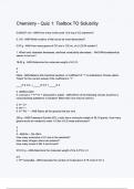 Chemistry - Quiz 1 Toolbox TO Solubility