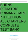 Burns Pediatric Primary Care 7th Edition All Chapters Complete Test Bank