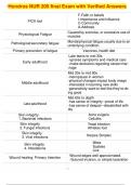 Hondros NUR 205 final Exam with Verified Answers
