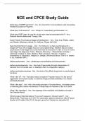 NCE and CPCE Study Guide EXAM STUDY GUIDE!!