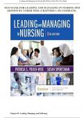 TEST BANK FOR LEADING AND MANAGING IN NURSING 8TH EDITION BY YODER WISE (CHAPTERS 1-30) COMPLETE GUIDE 2024-2025