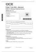 OCR GCSE (9-1) BIOLOGY A (GATEWAY SCIENCE) J247-04 JUNE 2024 QUESTION PAPER (HIGHER TIER)