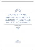 APEA Predictor APEA Predictor Exam practice questions and Answers Is Available For Download