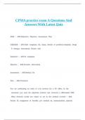 CPMA practice exam A Questions And Answers With Latest Quiz.