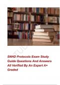 SNHD Protocols Exam Study Guide Questions And Answers All Verified By An Expert A+ Graded  