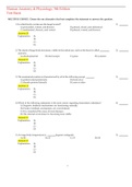 Human Anatomy & Physiology, 9th Edition Test Bank - With Answer Elaborations 