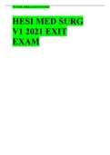  EXIT HESI MED SURG V1 2021 EXAM 