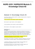 NURS 4325 / NURS4325 Module 5: Knowledge Check #2