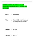 NCLEX-RN V12.35 National Council Licensure Examination (NCLEX-RN) new doc 2021/2022