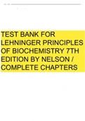 Test Bank For Lehninger Principles of Biochemistry Seventh Edition