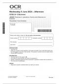 OCR GCSE (9-1) Business (J204-02) Business 2-(2024 QUESTION PAPER ) Operations, finance and influences on