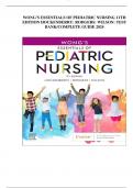 WONG’S ESSENTIALS OF PEDIATRIC NURSING 11TH EDITION HOCKENBERRY: RODGERS: WILSON: TEST BANK/COMPLETE GUIDE 2024