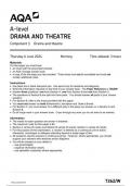 AQA Drama 7262 W question paper Drama A 6June 2024